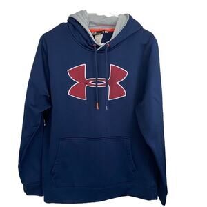 Under Armour Blue Hooded Sweatshirt Sz M